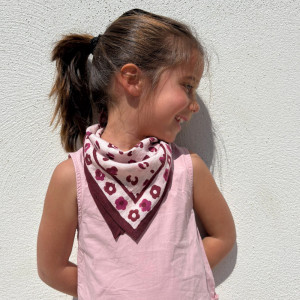 Foulard en coton Oscar "Graou Milk" (Petit) Milinane