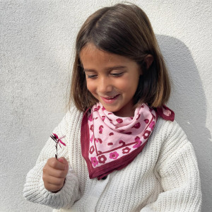 Foulard en coton Oscar "Graou Milk" (Petit) Milinane