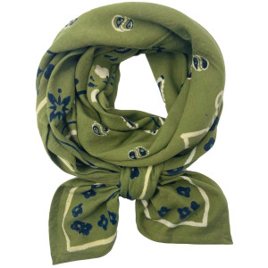 Foulard en coton Oscar "Bandana Kaki" (Grand)  Milinane