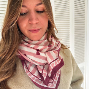 Foulard en coton Oscar "Candy" (Grand) Milinane