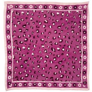 Foulard en coton Oscar "Graou Rose" (Grand) Milinane