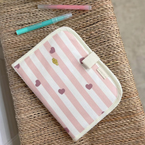 Protège carnet de santé en coton Edgar "Candy Cane" Milinane
