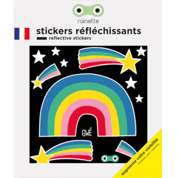 Stickers réflechissants pour vélo "Arc-en-ciel"