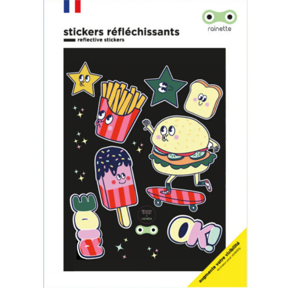 Stickers réflechissants pour vélo "Food"