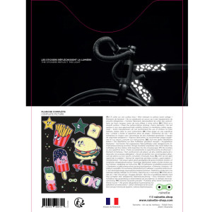 Stickers réflechissants pour vélo et accessoires "Food"