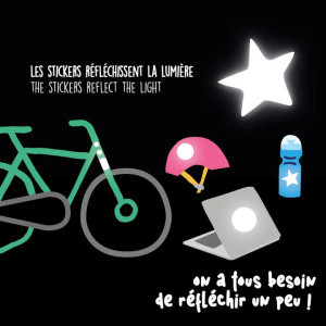 Stickers réflechissants pour vélo et accessoires "Food"