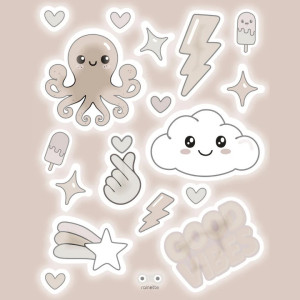 Stickers réflechissants pour vélo et accessoires "Good Vibes" Rainette