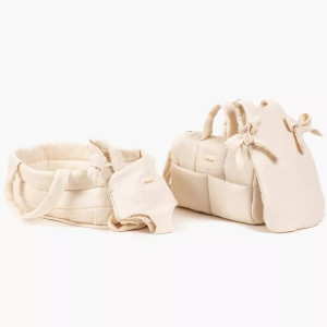 Sac à langer en gaze de coton Angel "Mastic" pour poupon Gordis Minikane