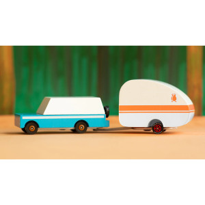 Caravane en bois "Rosebud" (10,2 cm) Candylab Toys