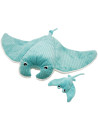 Peluche Ptipotos Raie Manta Maman + Bébé "Aqua"