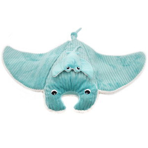 Peluche Ptipotos Raie Manta Maman + Bébé "Aqua" Deglingos