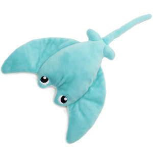 Peluche Ptipotos Raie Manta Maman + Bébé "Aqua" Deglingos