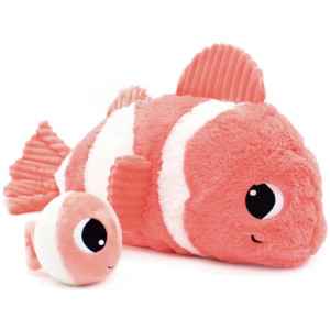 Peluche Ptipotos Poisson Clown Maman + Bébé "Corail"