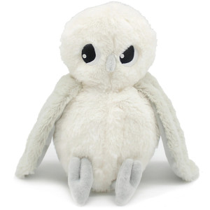 Peluche Ptipotos Chouette Polaire + Bébé "Blanc" Déglingos