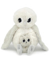 Peluche Ptipotos Chouette Polaire Maman + Bébé "Blanc" (24 cm)