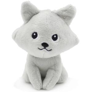Peluche Ptipotos Renard Arctique + Bébé "Blanc" Déglingos