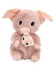 Peluche Ptipotos Cochon Maman + Bébé "Rose"