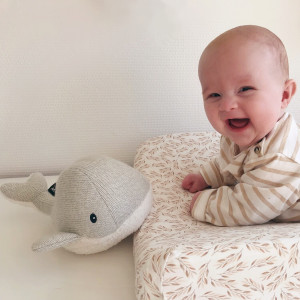 Peluche apaisante musicale Baby Conforter Baleine Moby "Gris" USB