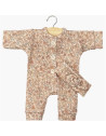 Babies - Combinaison Lili et son headband "Fleurs Cacao" pour poupée Babies