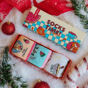 Pack Chaussettes en coton bio "Food" (4/6 ans) Hello Hossy