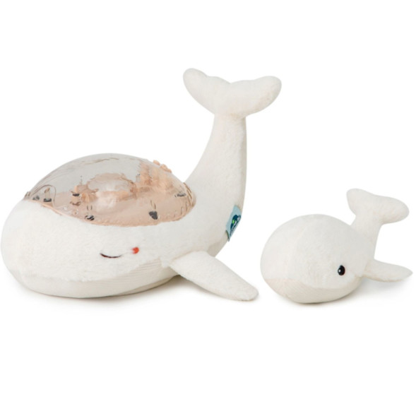 Peluche apaisante musicale & lumineuse Tranquil Whale Family "Blanc"