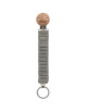 Attache sucette en Tricot coton bio "Gris Nuage"