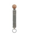 Attache sucette en Tricot coton bio "Gris Nuage"