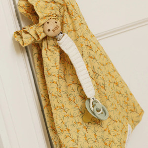 Attache sucette en Tricot coton bio "Ivoire" Bibs