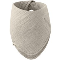 Bavoir bandana en mousseline de coton bio "Sable"