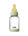 Biberon Bibs 120ml en verre ultra-résistant avec tétine en latex Débit Lent "Vert Sauge"