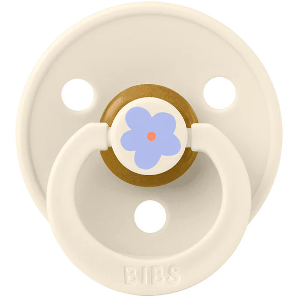 Tétine Bibs ronde en caoutchouc naturel (0-6 mois) STUDIO "Jasmine Field Ivory"
