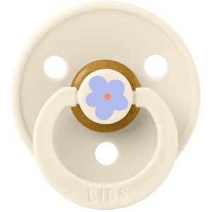 Tétine Bibs ronde en caoutchouc naturel (0-6 mois) STUDIO "Jasmine Field Ivory"