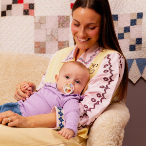 Tétines rondes en caoutchouc naturel (0-6 mois) STUDIO "Morning Bloom" Bibs