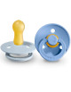 Tétines rondes en caoutchouc naturel (0-6 mois) "Bleu Ciel/BLeu Layette" (x2)