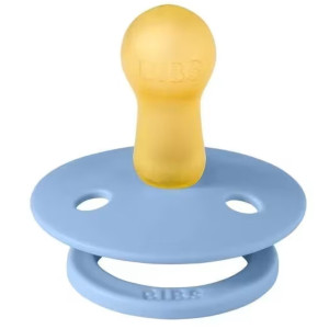 Tétines rondes en caoutchouc naturel (0-6 mois) "Bleu Ciel/BLeu Layette" (x2)