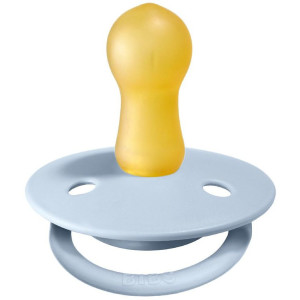 Tétines rondes en caoutchouc naturel (0-6 mois) "Bleu Ciel/BLeu Layette" (x2)