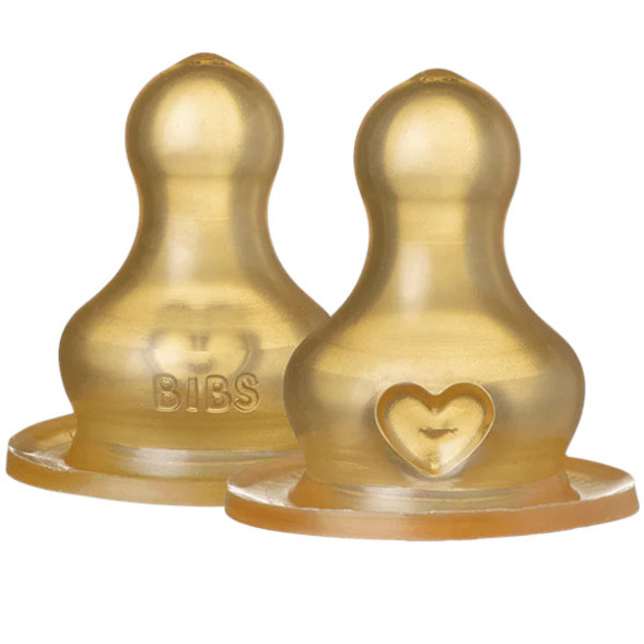 Tétines de biberon BIBS en latex Débit Lent Bibs