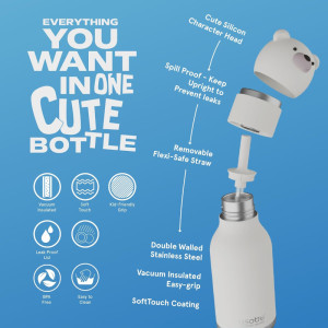 Gourde en inox isotherme (460 ml) "Ours Blanc" Asobu