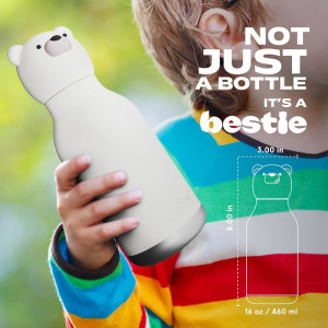 Gourde en inox isotherme (460 ml) "Ours Blanc" Asobu