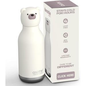 Gourde en inox isotherme (460 ml) "Ours Blanc" Asobu