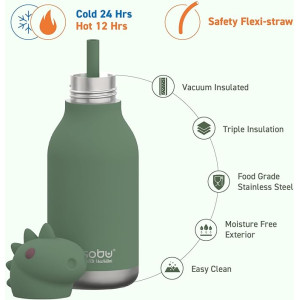 Gourde en inox isotherme (460 ml) Bestie "Dinosaure" Asobu