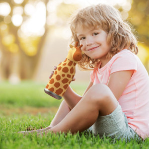 Gourde en inox isotherme (460 ml) Bestie "Girafe" Asobu