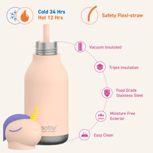 Gourde en inox isotherme (460 ml) Bestie "Licorne"
