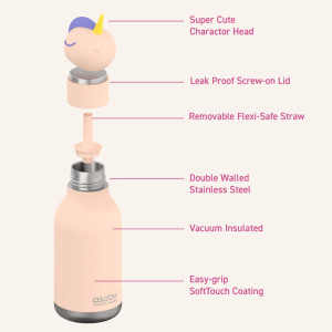 Gourde en inox isotherme (460 ml) Bestie "Licorne"