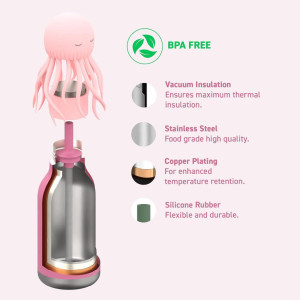 Gourde en inox isotherme (460 ml) Bestie "Méduse" Asobu