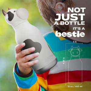 Gourde en inox isotherme (460 ml) Bestie "Vache" Asobu