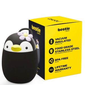 Boite repas en inox isotherme Bestie "Pingouin" (600 ml)  Asobu