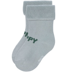 Chaussettes bébé Naissance en coton bio bouclette "Citron Bleu" (x3) Lassig