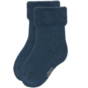 Chaussettes bébé (4-12 mois) en coton bio bouclette "Gris" Lassig