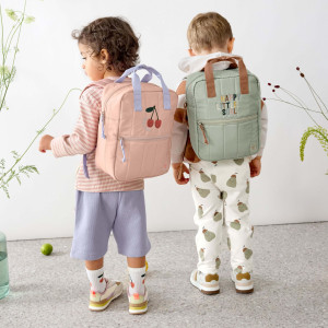 Chaussettes bébé (4-12 mois) en coton bio bouclette "Cerise Pêche" Lassig